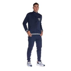 Męski dres College ze stójką i zamkiem błyskawicznym. Niebieskie komplety dresowe męskie LEONE 1947 APPAREL, l, bez wzorów, z dresówki. W wyprzedaży za 223.60 zł.
