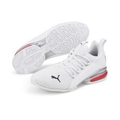 Buty Sportowe Męskie Puma Axelion LS 19438408 r 46. Białe buty sportowe męskie Puma, bez wzorów, z materiału, bez zapięcia, trekkingowe. Za 249.99 zł.