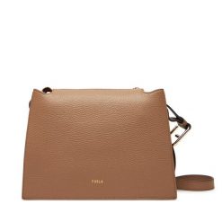 Torebka Furla. Brązowe listonoszki damskie Furla, bez wzorów, bez dodatków. Za 1,529.00 zł.