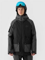 4F Kurtka snowboardowa membrana 10000 męska - czarna 3XL. Czarne kurtki sportowe męskie 4F, na zimę, m, bez wzorów, z dzianiny, z kapturem, narciarskie. W wyprzedaży za 399.99 zł.