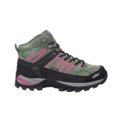 Buty turystyczne damskie CMP Rigel Mid WP. Czarne obuwie trekkingowe damskie CMP, bez zapięcia. W wyprzedaży za 399.99 zł.