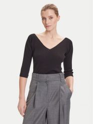 Weekend Max Mara Bluzka Oceano 2525366031 Czarny Slim Fit. Czarne bluzki damskie Weekend Max Mara, m, bez wzorów, z wiskozy, bez kołnierzyka, bez ramiączek. Za 929.99 zł.