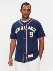 New Balance Koszula Greatest Hits MT41512 Granatowy Relaxed Fit. Niebieskie koszule męskie New Balance, l, bez wzorów, z bawełny, bez kołnierzyka, bez ramiączek. Za 239.99 zł.