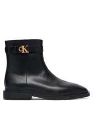 Calvin Klein Botki HW0HW03186 Czarny. Czarne botki damskie Calvin Klein, bez wzorów, ze skóry, bez obcasa, na płaskiej podeszwie, bez zapięcia. Za 749.99 zł.