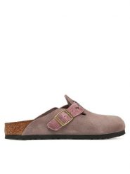 Birkenstock Klapki Boston Braided 1029122 Różowy. Czerwone klapki damskie Birkenstock, bez wzorów, ze skóry, bez obcasa, bez zapięcia. Za 719.99 zł.