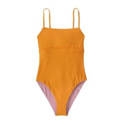 Strój kąpielowy jednoczęściowy damski Patagonia Reversible Sunrise Slide. Brązowe stroje kąpielowe damskie Patagonia, m, bez wzorów. Za 499.99 zł.