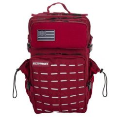 Plecak do CrossTraining i podróży ELITRAINX V2 45L. Czerwone plecaki męskie ELITEX TRAINING, z aplikacjami, z materiału, sportowe. Za 347.99 zł.