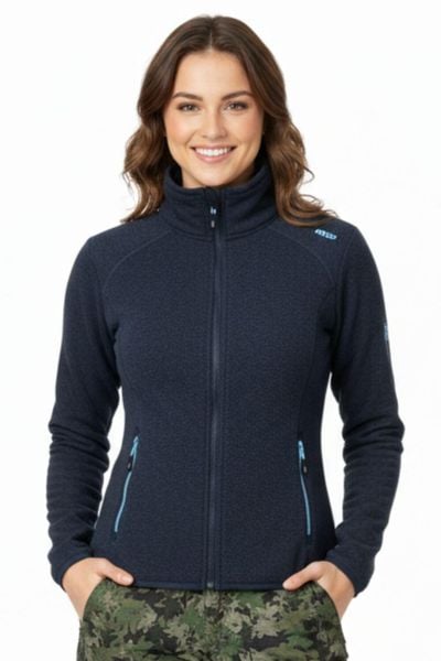Bluza turystyczna damska CMP. Niebieskie bluzy damskie CMP, l, bez wzorów, z materiału, bez ramiączek, z kapturem. Za 242.50 zł.