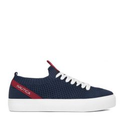 Tenisówki Nautica. Niebieskie trampki i tenisówki damskie Nautica, bez wzorów, bez zapięcia. Za 149.99 zł.