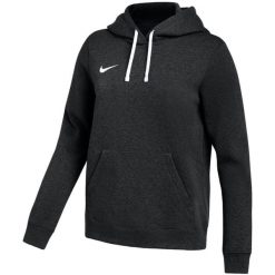 Bluza damska Nike Park 26 Fleece Hoodie. Czarne bluzy damskie Nike, bez wzorów, z bawełny, sportowe, bez ramiączek, bez kaptura. Za 186.99 zł.