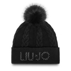 Czapka Liu Jo. Czarne czapki damskie Liu Jo, na zimę, bez wzorów. Za 299.99 zł.