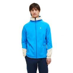 Bluza Peak Performance męska Rider Zip Hood niebieska - XL. Niebieskie bluzy męskie Peak Performance, m, bez wzorów, bez kaptura. W wyprzedaży za 619.00 zł.