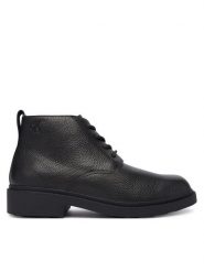 Calvin Klein Botki Dress Lug Desert Boot Lth YM0YM01427 Czarny. Czarne botki męskie Calvin Klein, bez wzorów, ze skóry, bez obcasa, bez zapięcia. Za 679.99 zł.