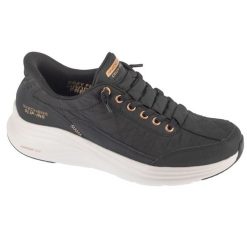 Buty sportowe Sneakersy damskie, Slip-ins: Contour Foam - Golden Hour. Czarne obuwie sportowe damskie Skechers, bez wzorów, bez zapięcia, trekkingowe. Za 369.99 zł.