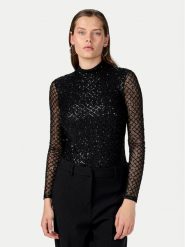 YAS Body Siro 26035482 Czarny Slim Fit. Czarne body YAS, bez wzorów, z syntetyku. Za 179.99 zł.