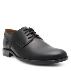 Półbuty Lasocki. Czarne buty wizytowe męskie Lasocki, bez wzorów, bez obcasa, bez zapięcia. Za 179.99 zł.