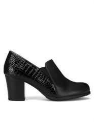 Clara Barson Półbuty WYL3205-1 Czarny. Czarne półbuty damskie Clara Barson, bez wzorów, ze skóry, bez obcasa, na obcasie, bez zapięcia. Za 119.99 zł.