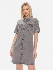 Vero Moda Sukienka jeansowa Jennie 10309665 Szary Regular Fit. Szare sukienki damskie Vero Moda, m, bez wzorów, z bawełny, bez kołnierzyka, bez ramiączek. Za 119.99 zł.