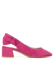 Clara Barson Sandały LH2002-2 Różowy. Czerwone sandały damskie Clara Barson, bez wzorów, z materiału, bez obcasa, na słupku, bez zapięcia. Za 79.99 zł.