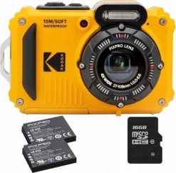 Aparat cyfrowy Kodak WPZ2 Yellow + 2x16GB SD Card + 2nd Battery. Aparaty kompaktowe Kodak. Za 910.58 zł.