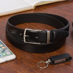 Pasek skórzany BELTIMORE r.125-140 cm E42 czarny. Czarne paski męskie klasyczne. Za 59.99 zł.