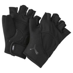 Rękawiczki treningowe Essential z palcami PUMA. Czarne rękawiczki męskie Puma, bez wzorów, z materiału. Za 119.00 zł.