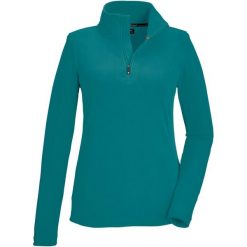Bluza damska Killtec KSW 101 WMN FLC SHRT. Niebieskie bluzy damskie KILLTEC, bez wzorów, sportowe, bez ramiączek, bez kaptura. W wyprzedaży za 89.99 zł.