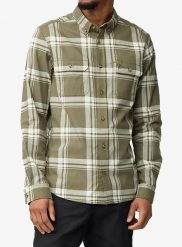 Koszula turystyczna Fjallraven Ovik Lite Flannel Shirt. Zielone koszule męskie Fjällräven, s, bez wzorów, z bawełny, bez kołnierzyka, bez ramiączek. Za 413.99 zł.