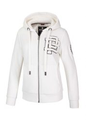 Bluza damska Pitbull rozpinana z kapturem Sherpa Ruffina. Białe bluzy damskie PITBULL, m, z aplikacjami, z bawełny, klasyczne, bez ramiączek, z kapturem. Za 269.00 zł.