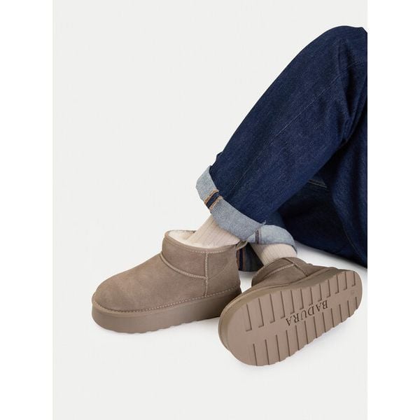 Śniegowce Badura. Szare śniegowce damskie Badura, bez zapięcia. Za 229.99 zł.