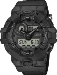 Zegarek sportowy G-SHOCK Casio G-Shock GA-700BCE-1AER 200m czarny. Czarne zegarki sportowe G-Shock, bez wzorów. Za 373.12 zł.