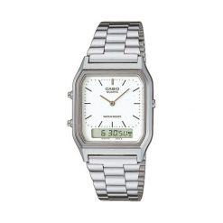 Zegarek Casio. Szare zegarki męskie Casio, bez wzorów, srebrne. Za 219.99 zł.