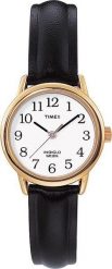 Zegarek Timex Unisex T20433 Easy Reader Indiglo czarny. Czarne zegarki damskie Timex, bez wzorów. Za 261.35 zł.