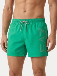 EA7 Emporio Armani Szorty kąpielowe 7M002001 AF14497 M7126 Zielony Regular Fit. Zielone kąpielówki męskie EA7 Emporio Armani, bez wzorów, z syntetyku. Za 249.99 zł.