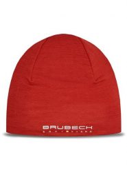 Brubeck Czapka HM1018U Czerwony. Czerwone czapki damskie Brubeck, bez wzorów, z materiału, sportowe. Za 109.99 zł.