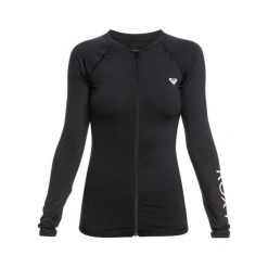 Koszulka rash vest z zamkiem i długim rękawem dla Kobiety NEW ESSENTIALS Czarny. Brązowe bikini Roxy, xs, bez wzorów, z dzianiny. Za 169.99 zł.