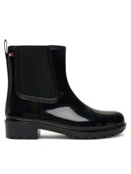 Tommy Hilfiger Kalosze Flag Hardware FW0FW08966 Czarny. Czarne kalosze damskie Tommy Hilfiger, bez wzorów, z tworzywa sztucznego, bez zapięcia. Za 259.99 zł.