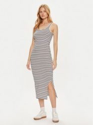 Vero Moda Sukienka letnia My Soft 10305782 Biały Tight Fit. Białe sukienki damskie Vero Moda, na lato, m, bez wzorów, z bawełny, bez kołnierzyka, bez ramiączek. Za 99.99 zł.