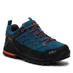 Trekkingi CMP. Niebieskie buty zimowe męskie CMP, bez wzorów, bez obcasa, bez zapięcia. Za 359.99 zł.