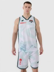 4F Koszulka meczowa replika domowa z sezonu 2024/25 męska 4F x PLK - Zastal Zielona Góra - multikolor XXL. Zielone koszulki sportowe męskie 4F, m, bez wzorów, z dzianiny, bez ramiączek, na fitness i siłownię. Za 219.99 zł.