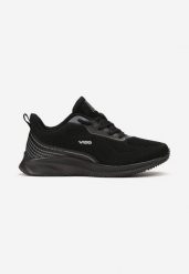 Czarne Buty Sportowe ze Sznurowaniem i Siateczkową Cholewką Blentia. Czarne buty sportowe męskie Born2be, bez wzorów, przed kostkę, bez zapięcia. Za 129.99 zł.