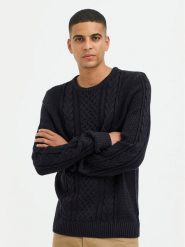 Blend Sweter 20717439 Czarny Regular Fit. Czarne swetry męskie Blend, m, bez wzorów, z syntetyku, bez kołnierzyka, bez ramiączek. Za 169.99 zł.