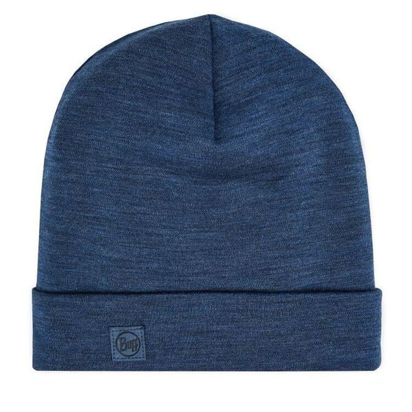 Czapka Buff Merino Heavyweight Beanie. Niebieskie czapki damskie Buff, na zimę, bez wzorów, z materiału. Za 129.99 zł.