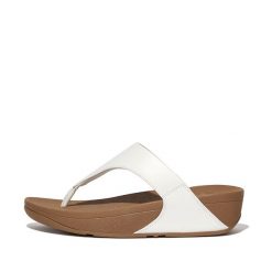 Skórzane sandały damskie FitFlop Lulu. Białe sandały damskie FIT FLOP, bez wzorów, bez obcasa, bez zapięcia. Za 442.50 zł.