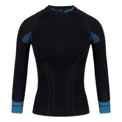 Koszulka Termoaktywna Dla Pań I Panów. Czarne bluzki damskie Alpinus, l, bez wzorów, sportowe, bez kołnierzyka, bez ramiączek. Za 225.99 zł.