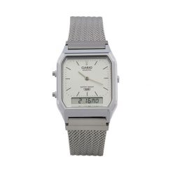 Zegarek Casio. Szare zegarki męskie Casio, bez wzorów, srebrne. Za 299.99 zł.