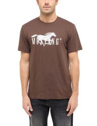 Męski T-Shirt Mustang Style Austin Hot Fudge 1016279 3382. T-shirty męskie Mustang, m, bez wzorów, bez kołnierzyka, bez ramiączek. Za 69.99 zł.
