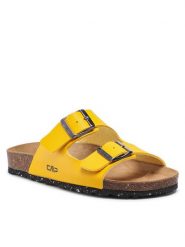 CMP Klapki Eco Thalitha Wmn Slipper 3Q91016 Żółty. Żółte klapki damskie CMP, bez wzorów, ze skóry, bez obcasa, bez zapięcia. Za 129.99 zł.