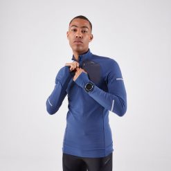 Koszulka do biegania z długim rękawem męska Kiprun Run 900 Warm. Bluzy męskie KIPRUN, l, bez wzorów, z materiału, sportowe, bez ramiączek, bez kaptura. Za 169.99 zł.