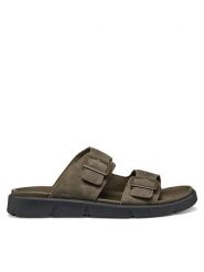 Geox Klapki U Xand 2S U46BGA 00032 C3009 Khaki. Brązowe klapki męskie Geox, bez wzorów, z nubiku, bez zapięcia. Za 309.99 zł.